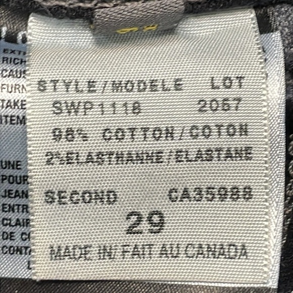 Second Yoga Jeans Mid Rise Straight Leg Dark Wash Stretch Denim 29 - Picture 13 of 16